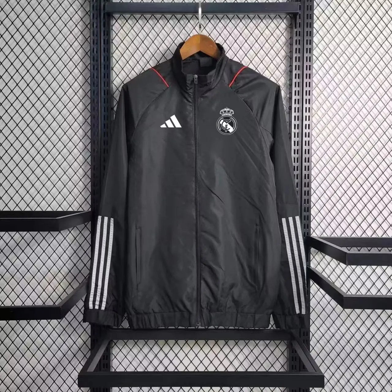 23-24 Real Madrid Black Windbreaker