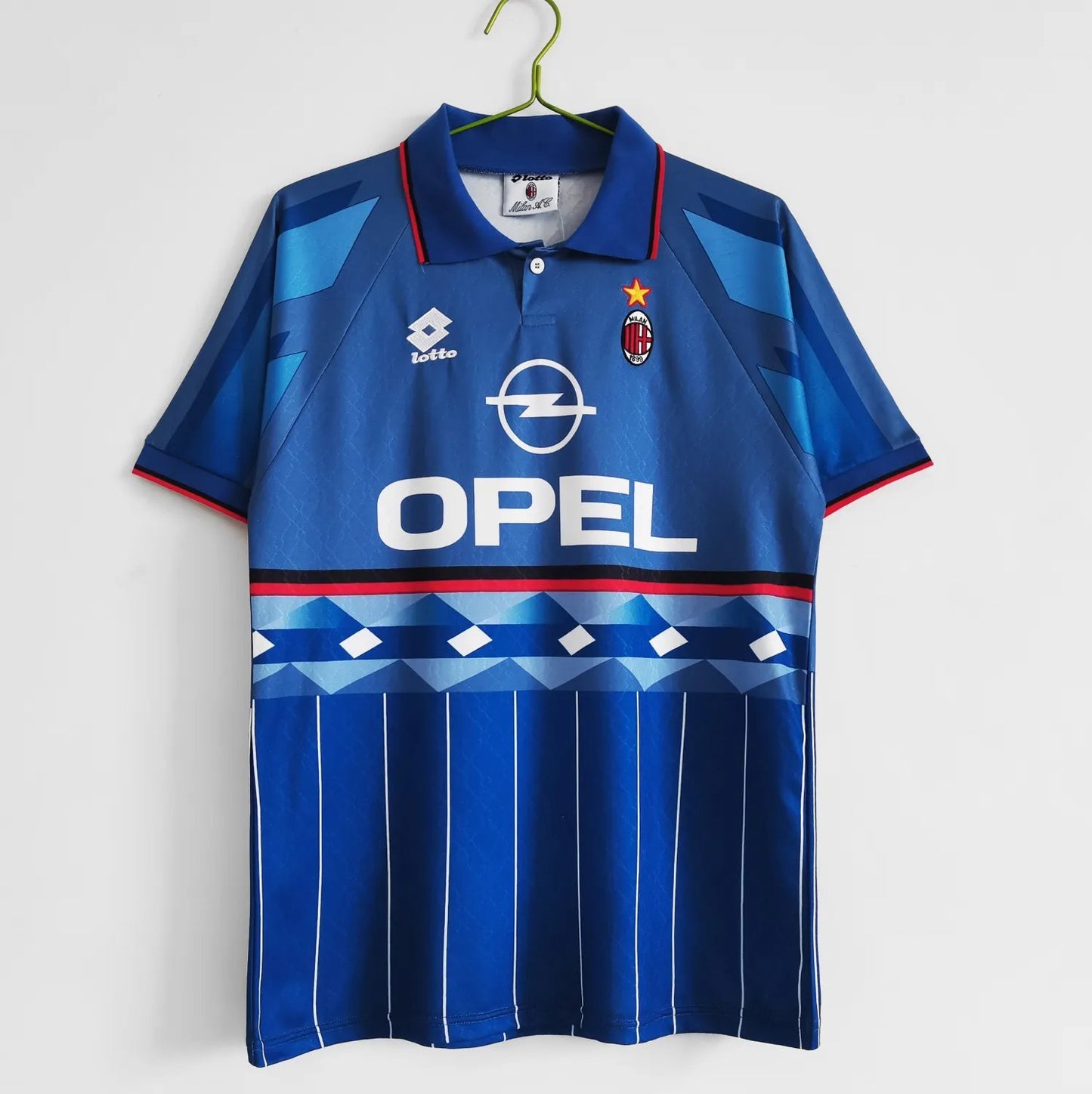 95-96 AC Milan 4TH Away Blue Retro