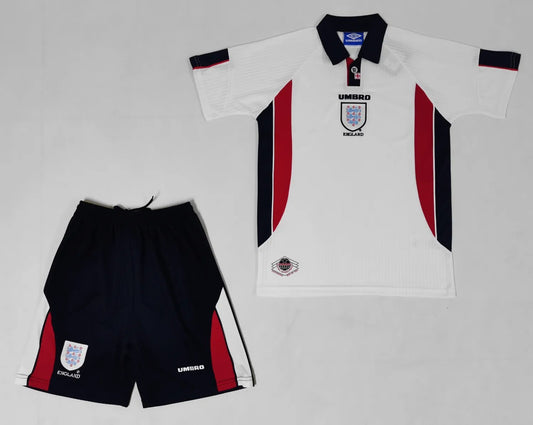 Retro 1998 England Home White Kids Kit
