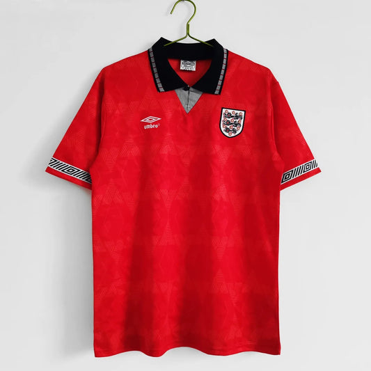 1990 England Away Red Retro