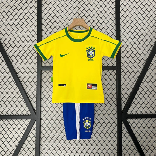 Retro1998 Brazil Home Kids Kit