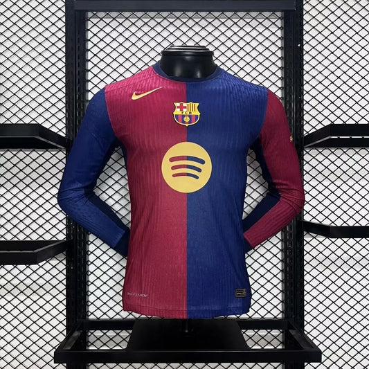 24-25 Barcelona Home Long Sleeve Player Version