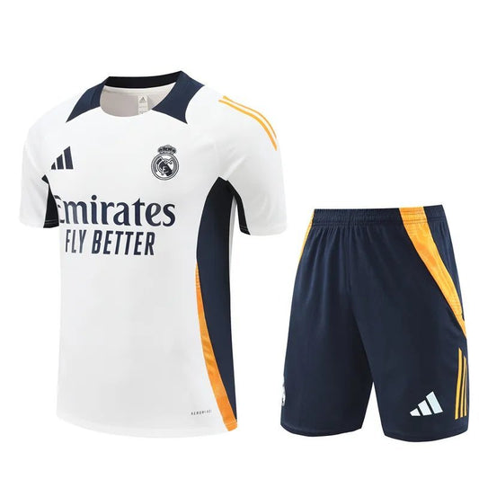 24-25 Real Madrid White Short Sleeve Training Suit