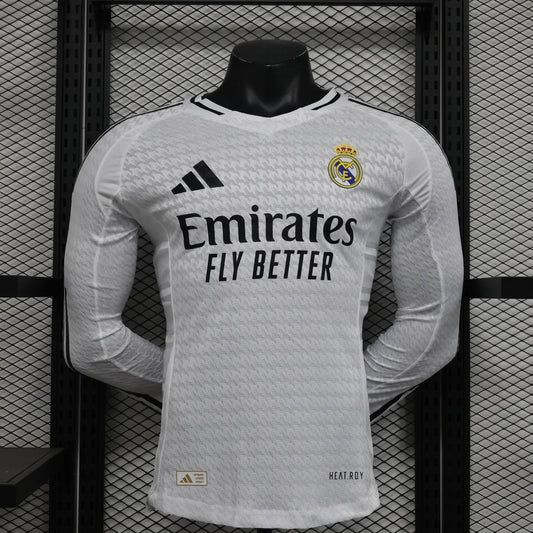 24-25 Real Madrid Home Long Sleeve Player Version