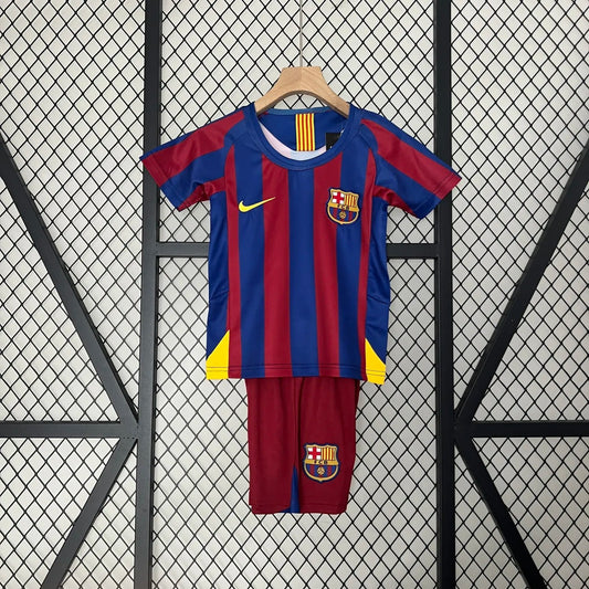 Retro 05-06 Barcelona Home Kids Kit