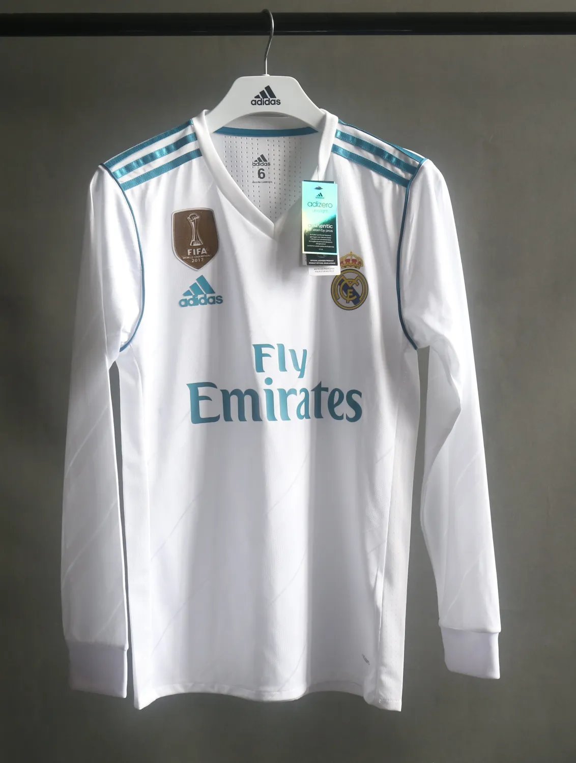 17-18 Real Madrid Home Long Sleeve Retro Player Version