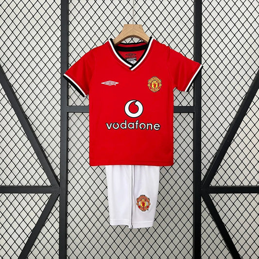 Retro 00-01 Manchester United Home Kids Kit
