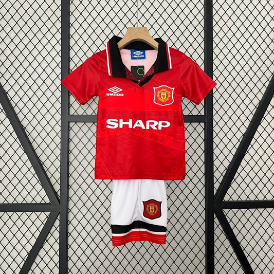 Retro 94-96 Manchester United Home Kids Kit