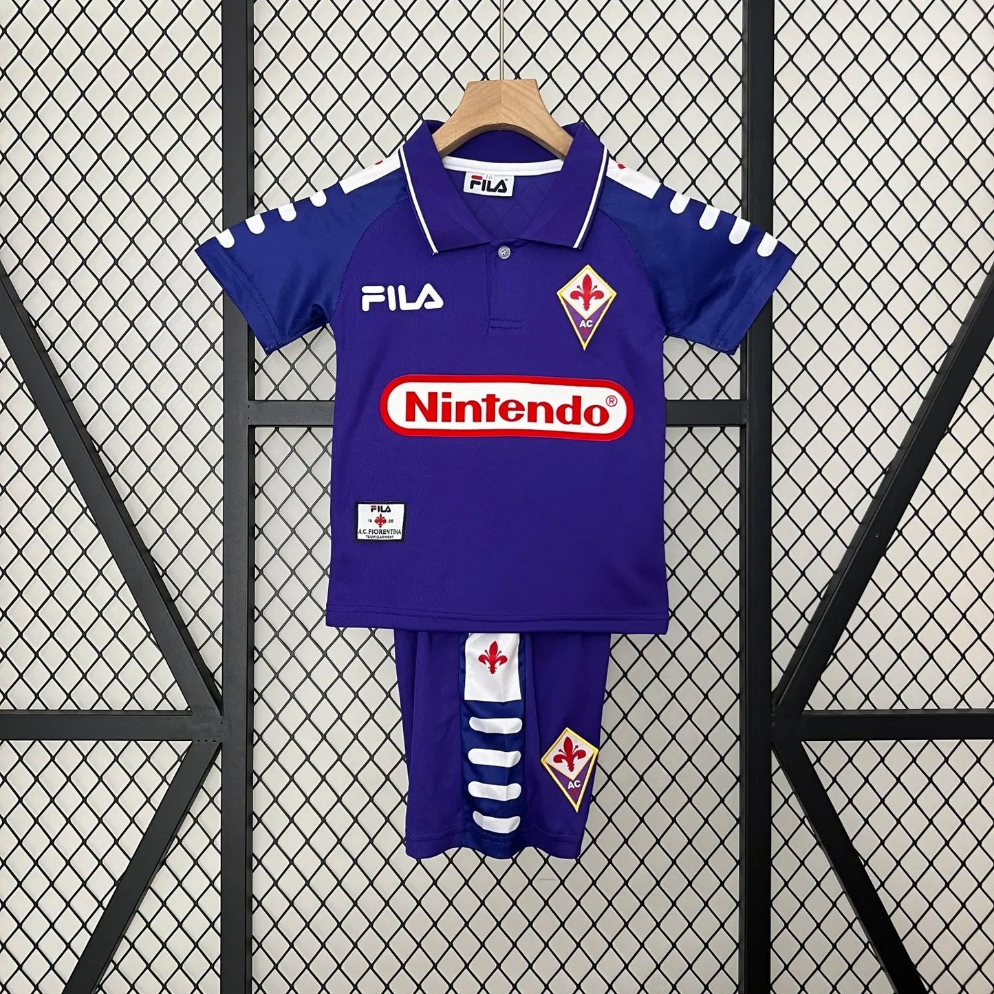 Retro 1998 Fiorentina Home Kids Kit