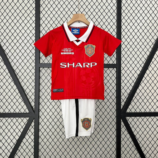 Retro 99-00 Manchester United Home Kids Kit