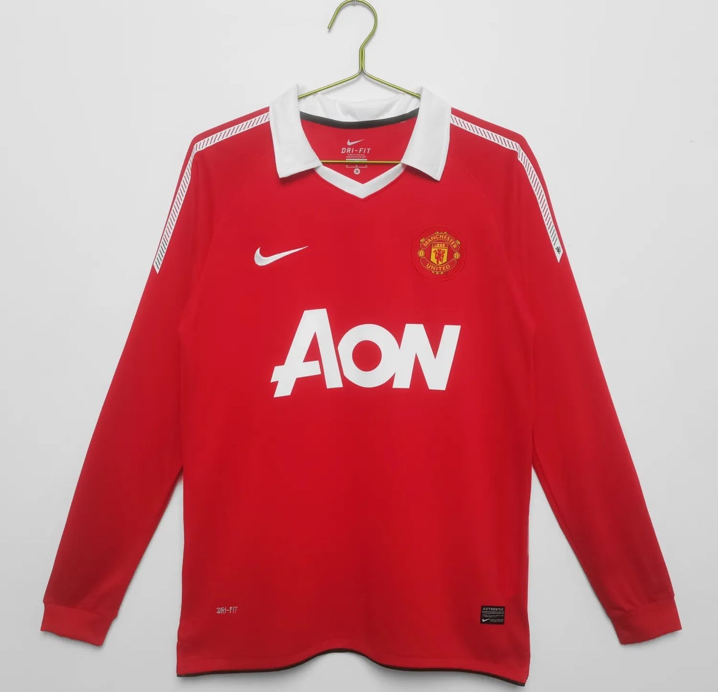 10-11 Manchester United Home Long Sleeve Retro