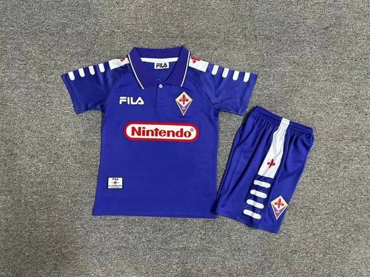 Retro 98-99 Fiorentina Home Kids Kit