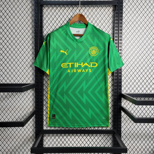 23-24 Manchester City Green Goal Keeper Fan Version