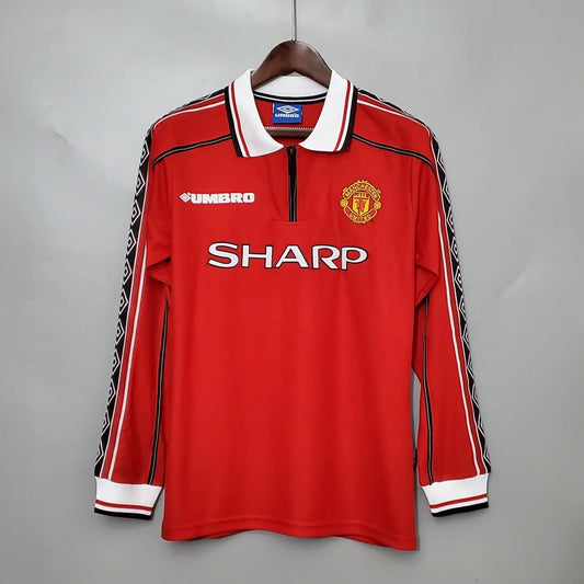 98-99 Manchester United Home Long Sleeve Retro