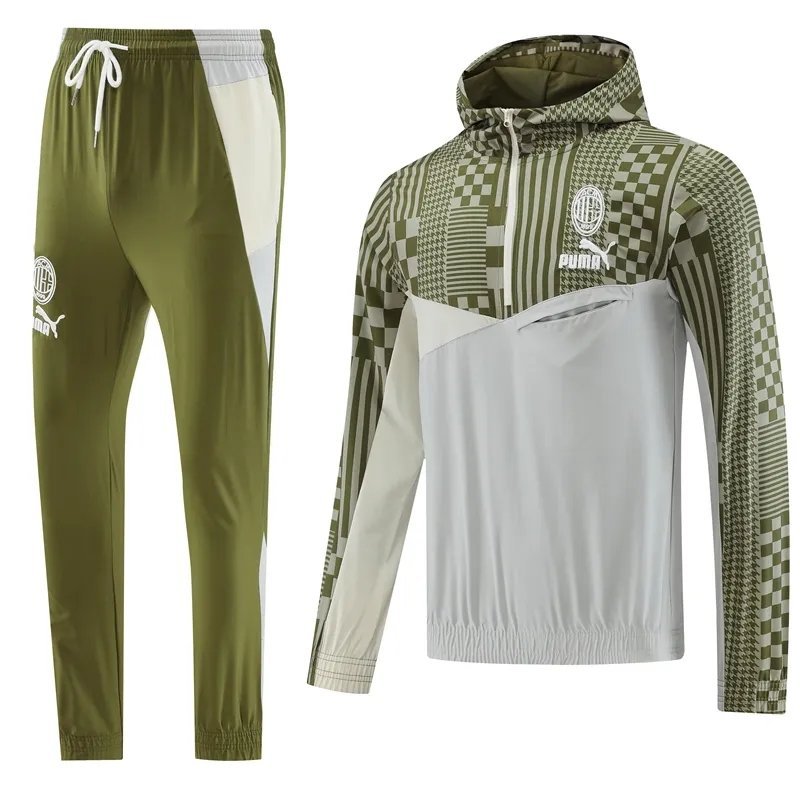 23-24 AC Milan Hooded Windbreaker Suit