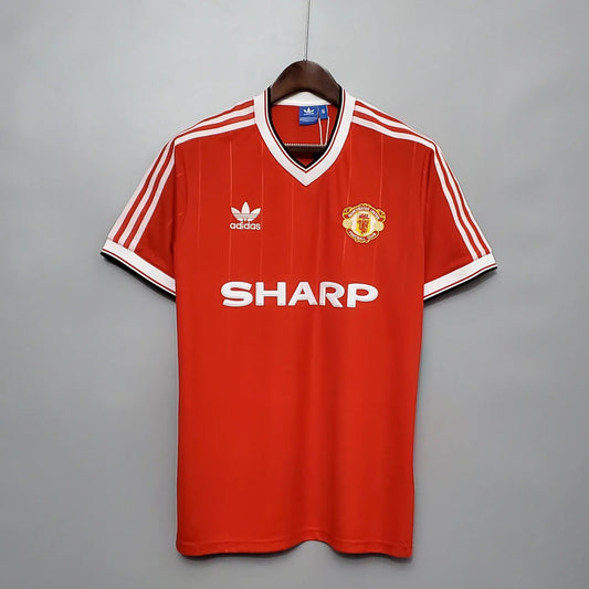 83-84 Manchester United Home Red Retro