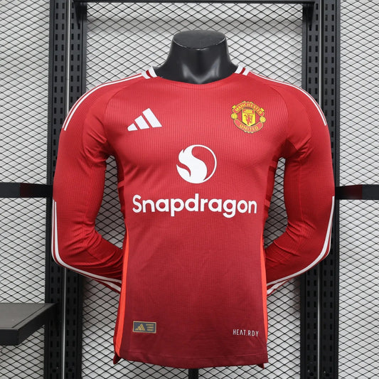 24-25 Manchester United Home Long Sleeve Player Version